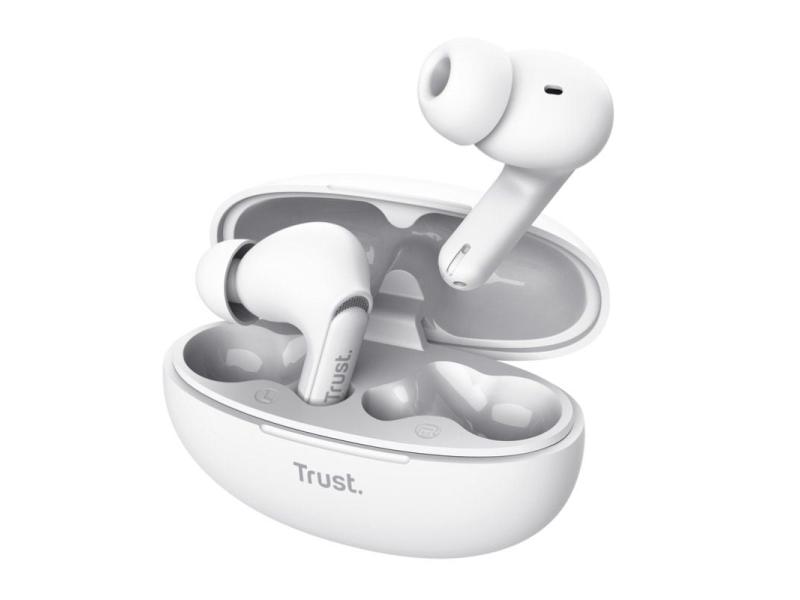 Auriculares Bluetooth Trust Yavi ENC con estuche de carga/ Blancos