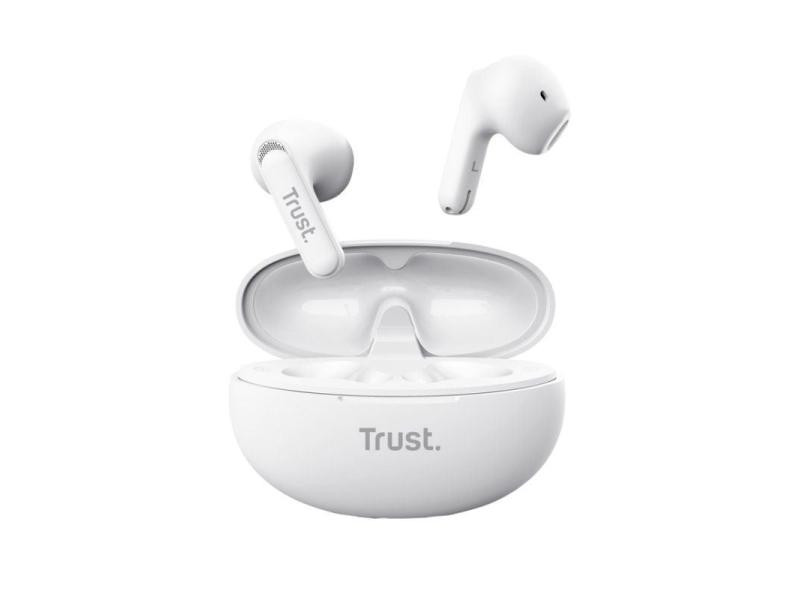 Auriculares Bluetooth Trust Yavi ENC con estuche de carga/ Blancos