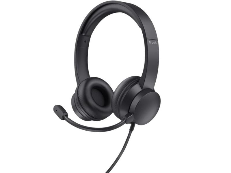 Auriculares Trust HS-201 USB/ con Micrófono/ USB/ Negros