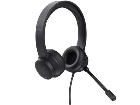 Auriculares Trust HS-201 USB/ con Micrófono/ USB/ Negros