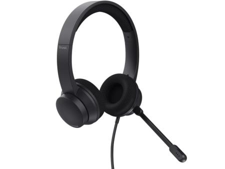 Auriculares Trust HS-260/ con Micrófono/ USB/ Negros