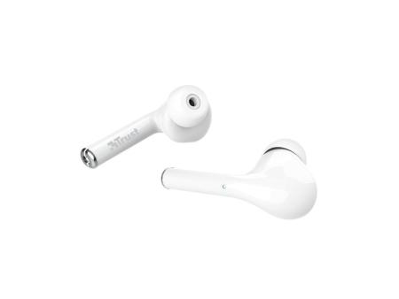 Auriculares Bluetooth Trust Nika Touch con estuche de carga/ Autonomía 6h/ Blancos