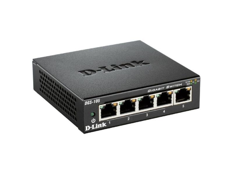 Switch D-Link DGS-105 5 Puertos/ RJ-45 10/100/1000