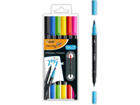 Rotuladores Punta Fina Bic Intensity Dual Tip 989694/ Colores Surtidos