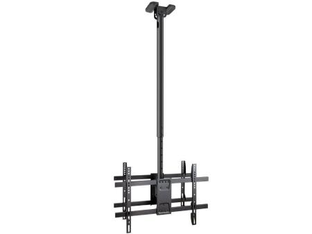 Soporte de Techo Giratorio/ Inclinable/ Nivelable TooQ LPCE2286TSLI-XL-B para 2 TV de 43-86'/ hasta 100kg