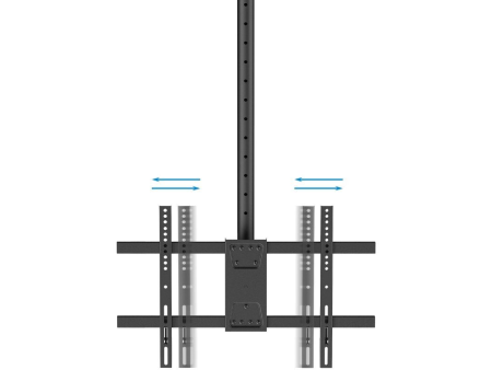 Soporte de Techo Giratorio/ Inclinable/ Nivelable TooQ LPCE2286TSLI-XL-B para 2 TV de 43-86'/ hasta 100kg