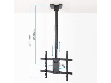 Soporte de Techo Giratorio/ Inclinable/ Nivelable TooQ LPCE1175TSLI-B para TV de 32-75'/ hasta 60kg