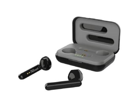 Auriculares Bluetooth Trust Primo Touch con estuche de carga/ Autonomía 4h/ Negros