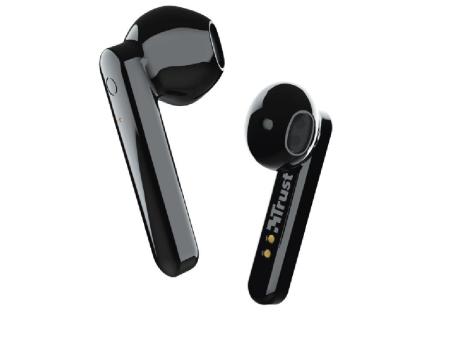 Auriculares Bluetooth Trust Primo Touch con estuche de carga/ Autonomía 4h/ Negros