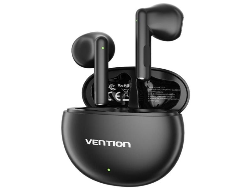 Auriculares Bluetooth Vention ELF 06 NBKB0 con estuche de carga/ Autonomía 6h/ Negros