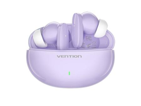 Auriculares Bluetooth Vention NBFV0 con estuche de carga/ Autonomía 7h/ Violetas