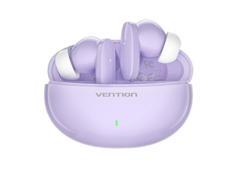 Auriculares Bluetooth Vention NBFV0 con estuche de carga/ Autonomía 7h/ Violetas