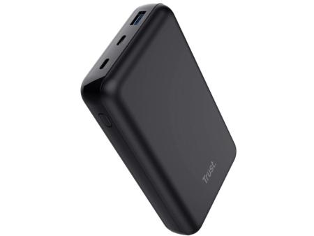 Batería Externa/Powerbank Trust Laro 20000mAh/ 100W/ Compatible con Portátiles