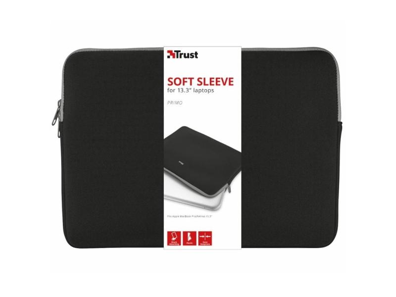 Funda Trust Primo Soft Sleeve para Portátiles hasta 13.3'/ Negra