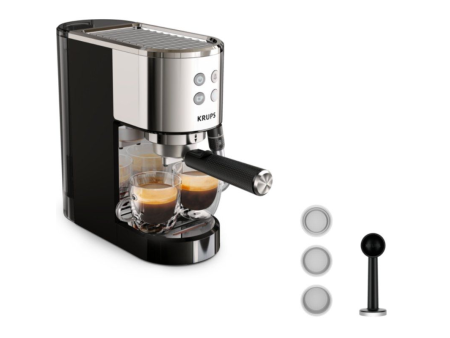 Cafetera Expreso Krups Virtuoso/ 1400W/ 15 Bares/ Plata