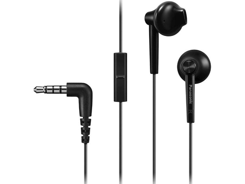 Auriculares Intrauditivos Panasonic RP-TCM55/ con Micrófono/ Jack 3.5/ Negros