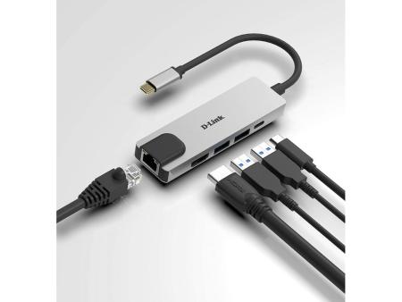 Docking USB Tipo-C D-Link DUB-M520/ 2xUSB/ 1xUSB Tipo-C/ 1xHDMI/ 1xRJ45/ 1xThunderbolt/ Gris