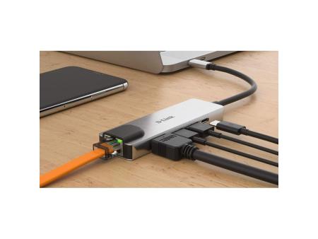 Docking USB Tipo-C D-Link DUB-M520/ 2xUSB/ 1xUSB Tipo-C/ 1xHDMI/ 1xRJ45/ 1xThunderbolt/ Gris