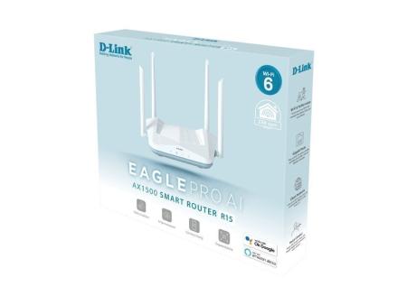 Router Inalámbrico D-Link EAGLE PRO AI AX1500 1500Mbps/ 2.4GHz 5GHz/ 4 Antenas/ WiFi 802.11ax/ac/n/g/b/k/v/a/h - 3ab/3u