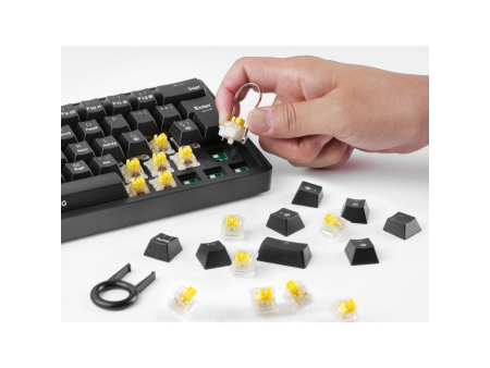 Teclado Gaming Mecánico Mars Gaming MKMINIPRO/ Switch Amarillo/ Negro