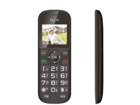 Teléfono Móvil Qubo D-1803 para Personas Mayores/ Negro