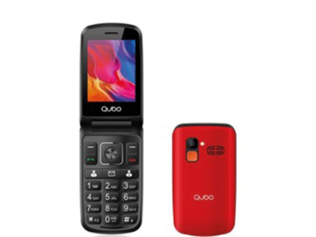 Teléfono Móvil Qubo P-210NWRD para Personas Mayores/ Rojo