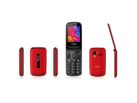 Teléfono Móvil Qubo P-210NWRD para Personas Mayores/ Rojo