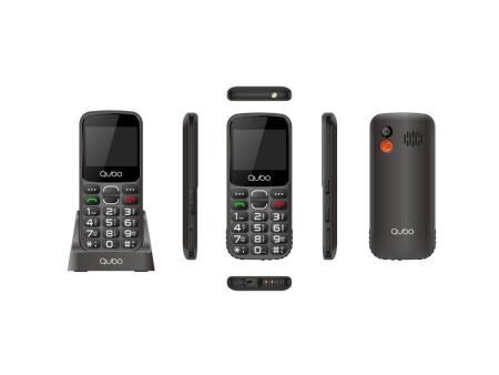 Teléfono Móvil Qubo X-230BKC para Personas Mayores/ Negro