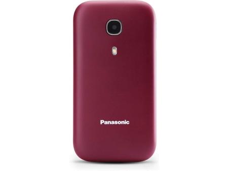 Teléfono Móvil Panasonic KX-TU400EXR para Personas Mayores/ Rojo Granate