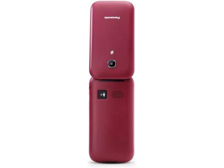 Teléfono Móvil Panasonic KX-TU400EXR para Personas Mayores/ Rojo Granate