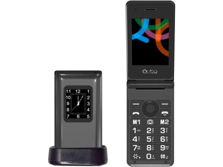 Teléfono Móvil Qubo X-28BKC para Personas Mayores/ Negro