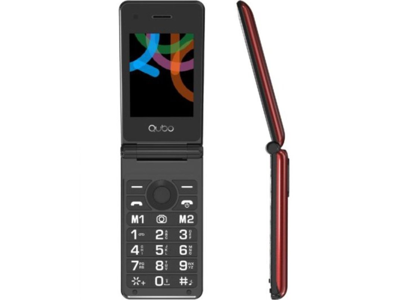 Teléfono Móvil Qubo X-28RD para Personas Mayores/ Rojo