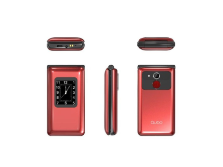 Teléfono Móvil Qubo X-28RD para Personas Mayores/ Rojo