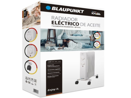 Radiador de Aceite Blaupunkt BP1016/ 1500W/ 7 Elementos Caloríficos