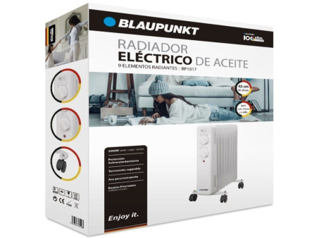 Radiador de Aceite Blaupunkt BP1017/ 2000W/ 9 Elementos Caloríficos