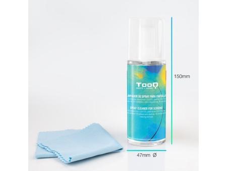 Kit Limpiador de Pantallas TooQ TQSC0016/ Spray 150ml + Paño Microfibra