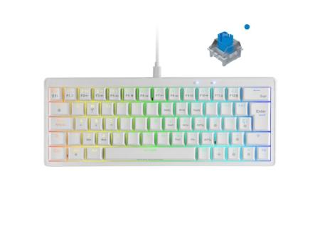 Teclado Gaming Mecánico Mars Gaming MKMINIPRO/ Switch Azul/ Blanco