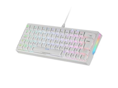 Teclado Gaming Mecánico Mars Gaming MKMINIPRO/ Switch Marrón/ Blanco