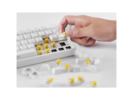 Teclado Gaming Mecánico Mars Gaming MKMINIPRO/ Switch Marrón/ Blanco