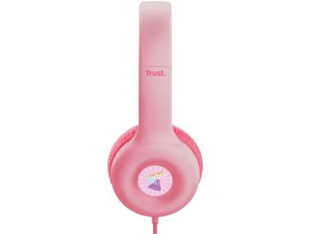 Auriculares Infantiles Trust Nouna Kids/ con Micrófono/ Rosas