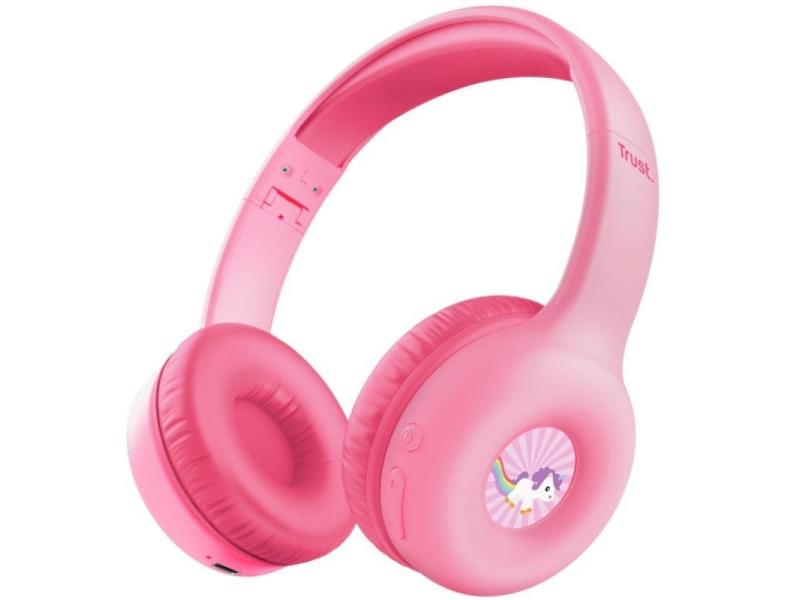 Auriculares Infantiles Inalámbricos Trust Nouna Kids/ con Micrófono/ Rosas