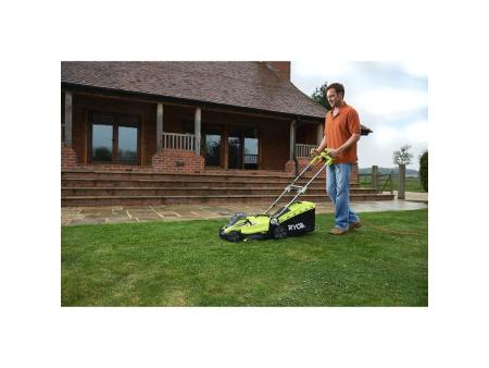 Cortacésped Ryobi RLM15E36H/ 1500W/ Corte Ø36cm/ Incluye Recolector de Hierba 45L y Adaptador Mulching