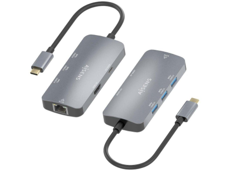 Docking USB Tipo-C Aisens ASUC-6P019-GR/ 1xHDMI/ 3xUSB/ 1xRJ45/ 1xUSB Tipo-C PD/ Gris