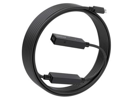 Cable Alargador USB 3.2 con Amplificador Aisens A107-0870/ USB Tipo-C Macho - USB Tipo-C Hembra/ Hasta 100W/ 20Gbps/ 10m/ Negro