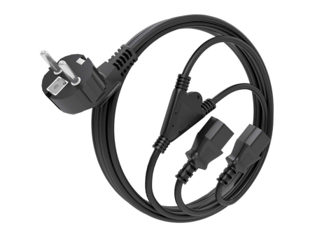 Cable Alimentación CPU Aisens A132-0865/ CEE7 Macho - 2x C13 Hembra/ 3m/ Negro