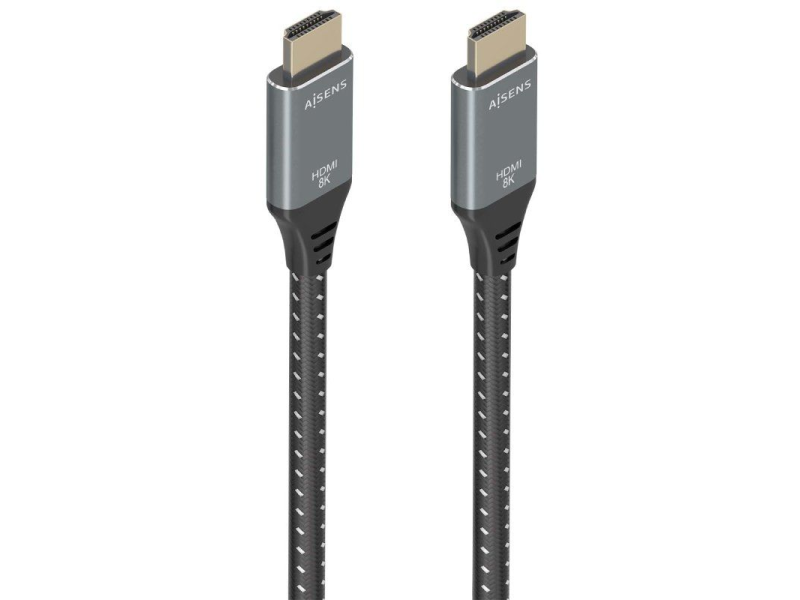 Cable HDMI 2.1 8K Aisens A150-0876/ HDMI Macho - HDMI Macho/ 5m/ Gris y Negro