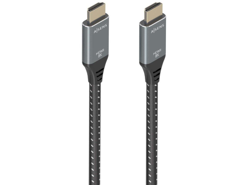 Cable HDMI 2.1 8K Aisens A150-0877/ HDMI Macho - HDMI Macho/ 7m/ Gris y Negro