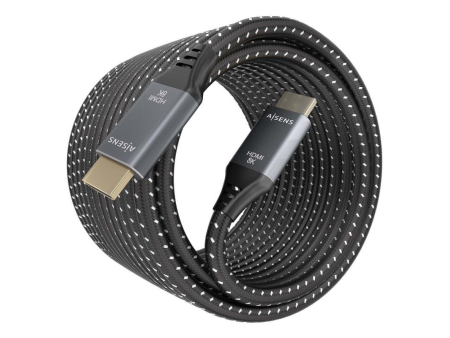 Cable HDMI 2.1 8K Aisens A150-0878/ HDMI Macho - HDMI Macho/ 10m/ Gris y Negro