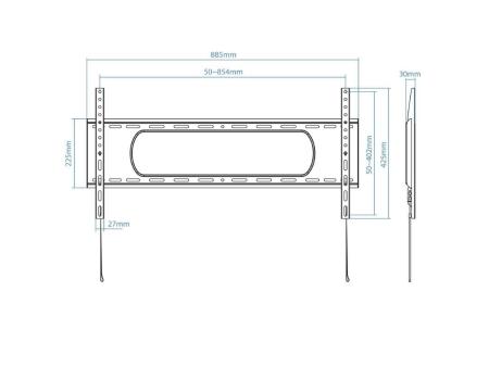 Soporte de Pared TooQ LP1090F-B para TV de 43-90'/ hasta 80kg