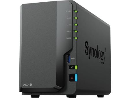 NAS Synology Diskstation DS224+/ 2 Bahías 3.5'- 2.5'/ 2GB DDR4/ Formato Torre